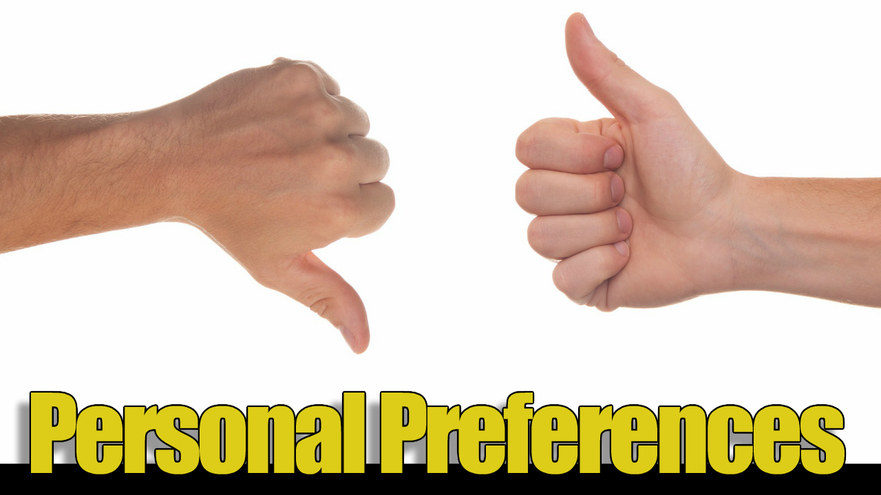 Personal Preferences