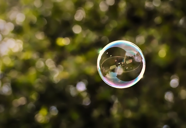 soap bubble floating - clarity soap bubble floating