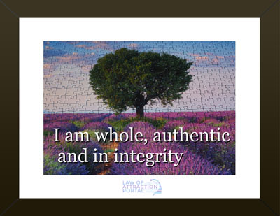 Attract Soulmate Affirmation: I am whole, authentic and in integrity